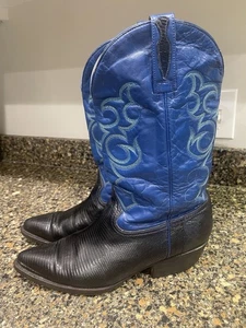 Botas de Vaquero Dos De ORO Piel de Lagarto Genuina Para Hombre Talla 10.5 - Imagen 1 de 12