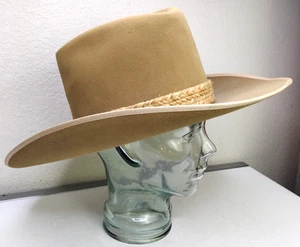 Bradford Resistol Stagecoach Western Hat Wool Felt in Camel w Cowboy Rope Band - Picture 1 of 13