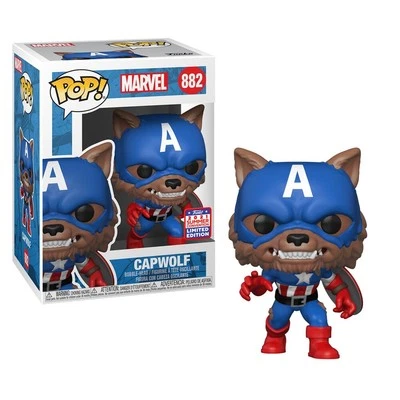 Vinil Pop Marvel Capitão América Capwolf Ano do Escudo SDCC2021 EUA Ex 55506 - Imagem 1 de 3