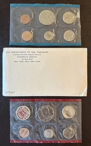 1972 US Mint Set Unc 11 Coins P/D/S (P&D Kennedy) Orig Cello & Envelope - OGP - Picture 1 of 1