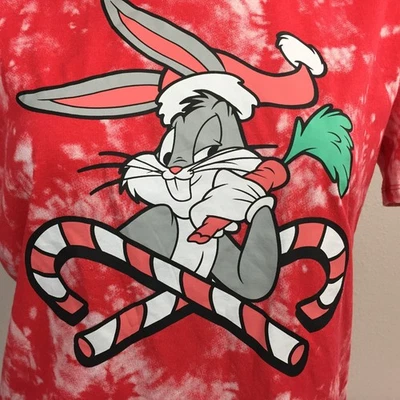 Camiseta de Navidad Looney Tunes Bugs Bunny para mujer mediana Foto 1 de 4