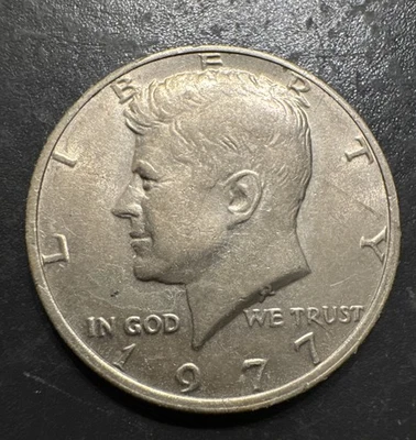 1977 Kennedy Half Dollar Coin, Circulated, No Mint Mark - Image 1 of 4