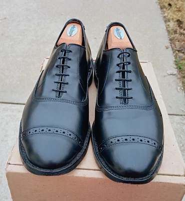Oxfords Allen Edmonds Fifth Avenue 9.5D negros suelas de cuero EE. UU. $425 Foto 1 de 4