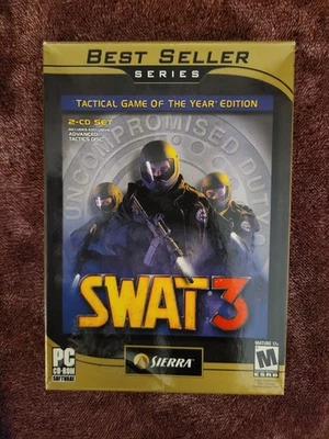 SWAT 3 Edición Juego Táctico del Año (PC, 2001) Videojuego de Acción - Juego de 2 CD Foto 1 de 4