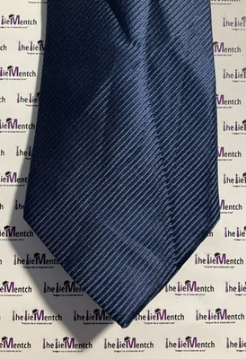 GEOFFREY BEENE Solid Navy Striped Design Neck Tie 3.15”(New Without Tags) - Image 1 of 3