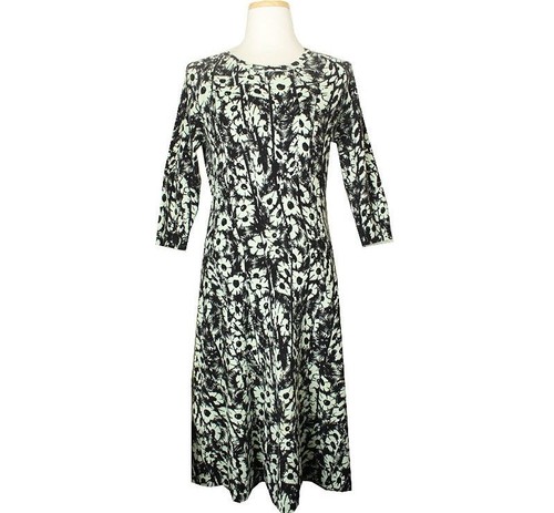 Abito Kenzo verde chiaro nero stampato in maglia 44 55 26809535