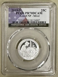 2019-S Silver Lowell National Park Quarter PR70DCAM PCGS Proof Cameo San Fran - Picture 1 of 2
