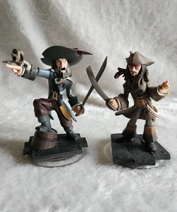 Disney Infinity Pirates of the Caribbean Captain Jack Sparrow And Barbossa Lot - Picture 1 of 2