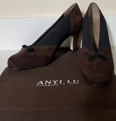 Anyi Lu-"сердце" замши/ткани насос размер 38 ручной работы в Италии новый - Изображение 1 из 4