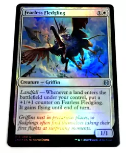 Carta promozionale Magic the Gathering Fearless Fledgling Zendikar Rising 015/280 Foil - Foto 1 di 9