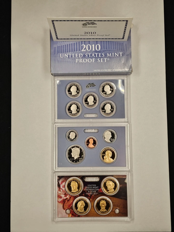 2010-S Proof Set US Mint Box & COA 14 Coins Clad Proof - Image 1 of 1