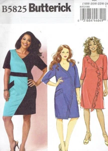 Butterick 5825 Kleid eng anliegend Gr. 18W-24W Schnittmuster - Bild 1 von 2