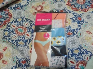 New Joe Boxer 100% Cotton Low Rise Bikini Panties Six Pack Size 9 = to 2X-Large - Picture 1 of 6