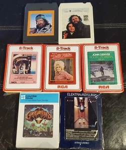 7 COUNTRY 8 TRACK TAPES Willie Dolly Kris Denver Ronstadt Oak Ridge Commodors  - Picture 1 of 13