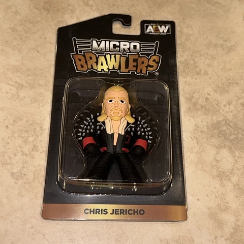 Chris Jericho Micro Brawlers Pro Wrestling Tees Exclusive Figure, AEW WWE Cover
