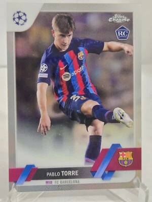 2023 Topps Chrome UEFA Rookie #32 PABLO TORRE FC Barcelona RC! 🔥🔥🔥 - Image 1 of 4