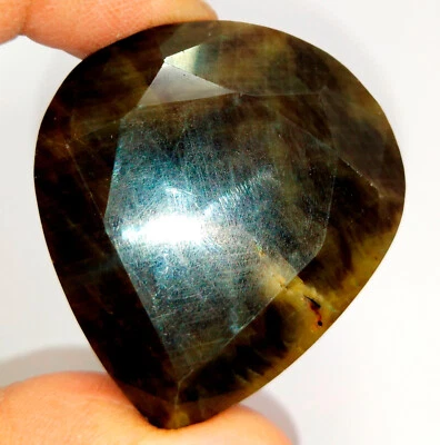 480 Cts Natural Black Sapphire Untreated Pear Cut Shape Loose Gemstone - Image 1 of 4