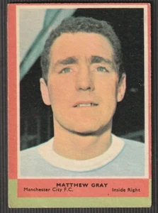 A&BC Bubble Gum FOOTBALL QUIZ 1964 Matthew Gray # MANCHESTER CITY FC # 41 - Imagen 1 de 2