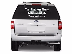  Business Lettering Back Window Advertising  Sign Vinyl Decal Sticker Truck SUV  - Picture 1 of 2