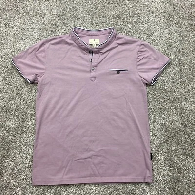 Camisa Scott James Hombre M Púrpura Polo Manga Corta Liso Elástico Rendimiento Foto 1 de 4