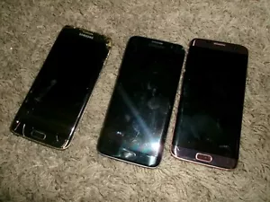 (Lot of 3) SAMSUNG SM-G935 S7 Edge 32GB Black Pink Black Cell Phones AT&T VZ i - Picture 1 of 2