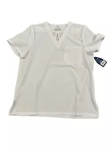Adar Men Workwear Medical Nursing Doctor Uniform Scrub Shirt White Large NWT - Picture 1 of 13