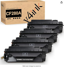 V4INK 4 Pack Replacement Toner Cartridges for CE505A/CF280A/CRG-119