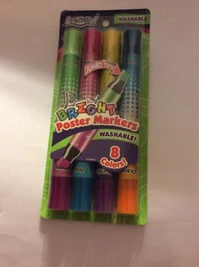  Washable Double-Ended Poster Markers 4/Pkg Bright 672125012123 - Picture 1 of 4