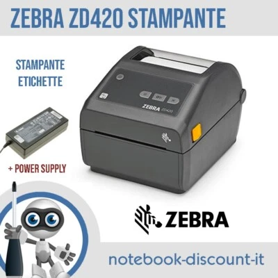 Zebra ZD420 Thermal Printer 203 DPI Etichette 102 mm/s WIFI + Bluetooth + USB - Bild 1 von 4