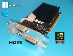HP ProDesk 400 SFF G1 G2 G3 G4 G5 VGA HDMI DVI Low-Profile Video Graphics Card - Picture 1 of 2