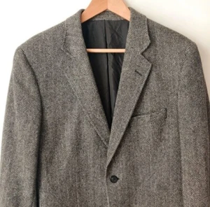 EDDIE BAUER Herringbone Blazer Size 42 Wool Angora Blend Men's NWOT - Picture 1 of 10