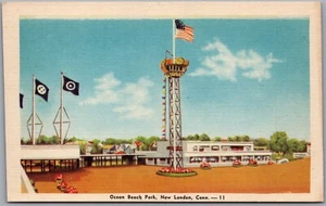 Postcard New London Connecticut Ocean Beach Park Tower - Picture 1 of 2