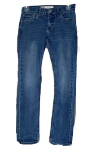 Levis Jeans Girls 10 Blue 511 Skinny Blue Pockets Dark Wash Slim Fit Faded Denim - Picture 1 of 12