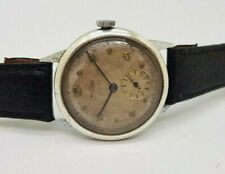 ANTIQUE SILVER DIAL TRENCH MANUAL WIND MAN'S WATCH