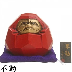 Daruma Darma Figure 'Fudo' Motionness , Good Luck Doll Takaoka Metalware w/Mat - Picture 1 of 6
