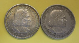(Set of 2) 1892 & 1893 World Columbian Expo US Commemorative Silver Half Dollars - Picture 1 of 2