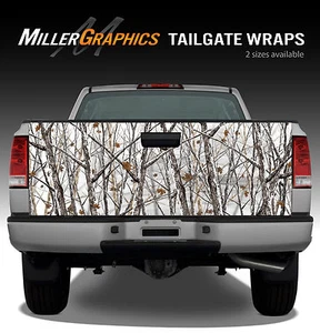 Camo Winter "Snowstorm" Truck Tailgate Vinyl Graphic Decal Wrap - Picture 1 of 1