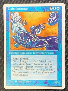 MTG German Revised White Border - Air Elemental (Luftelementar) 4/4 1995 Card - Picture 1 of 2