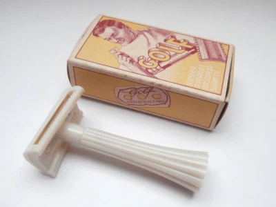 GOLF Solingen antico rasoio a torsione DE SLANT Razor rasoio vintage in bachelite! - Immagine 1 di 4