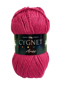 Cygnet Aran Strickgarn 100g 100% Acryl 380 Pink Moschus - Bild 1 von 2
