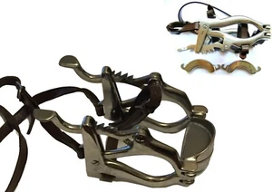 Mordaza bucal dental Hausmann Speculum caballo con correas de cuero tamaño completo - Imagen 1 de 6