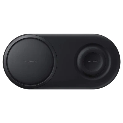 Samsung Duo Qi Wireless Charging Pad Fast Charge mit Adapter Schwarz EP-P5200TBEGGB - Bild 1 von 4