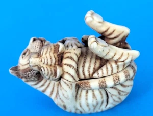 Harmony Kingdom OF THE SAME STRIPE Tigerjunges Schmuckkästchen Mutter Kind 1993 - Bild 1 von 10