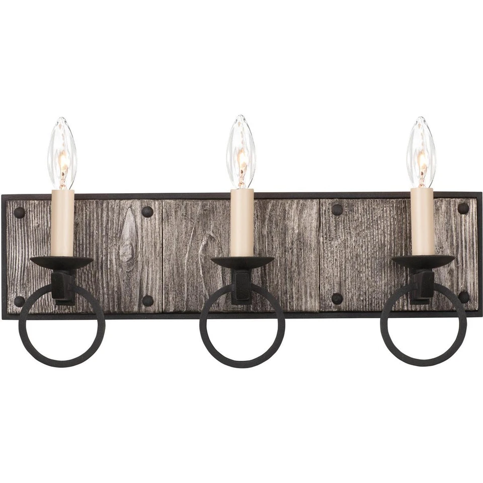 Kalco Lighting 509233BI Laramie Bathroom Vanity Light Black Iron - Image 1 of 1