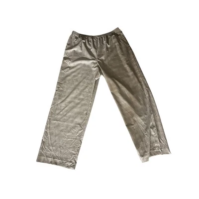 Lujosos Pantalones Eskandar de Pierna Ancha a Cuadros Talla 3 | Estilo Preppy Lana Seda Foto 1 de 4
