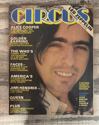 S CIRCUS Rock Magazine MAY 1975 ALICE COOPER, GOLDEN EARRING, THE WHO, HENDRIX - Image 1 of 4