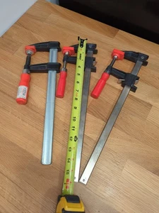 Lot of 3 - Bessey F Clamp 16" x 2.5" - Older Is A Little Rounded And Only 14.5" - Picture 1 of 6