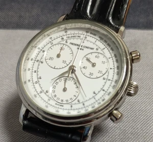 Orologio Uomo Frederique Constant Quadrante Bianco Cronografo Quarzo di JP - Foto 1 di 6