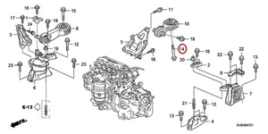 ( 1 ) Genuine Honda 90165-SNA-A00  FLANGE BOLT (14X93) - Engine Mount - Picture 1 of 4