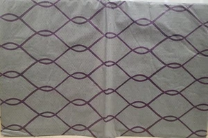 Vinyl-Tischdecke mit Flanellrücken (52"x70") länglich, LILA AUF GRAU DESIGN, HP - Bild 1 von 7